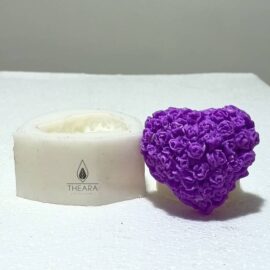 Heart Shape Rose Silicone Candle Mould