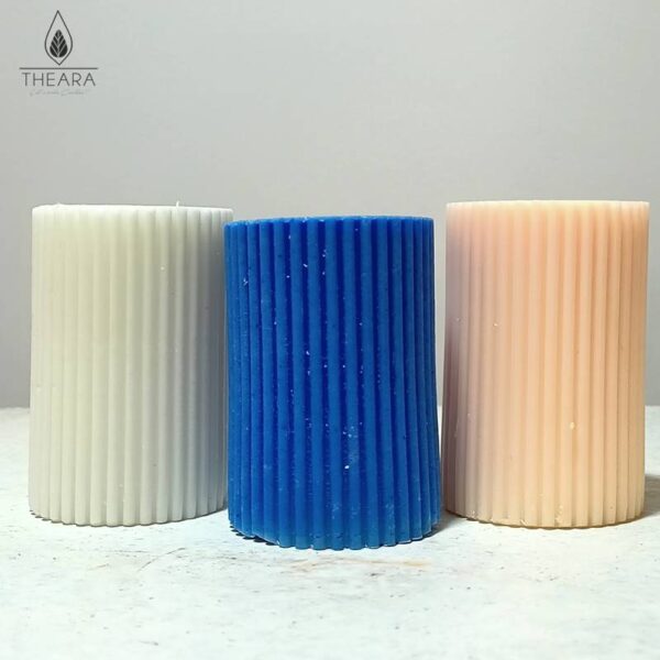 Verticle Line Pillar Silicone Candle Mould