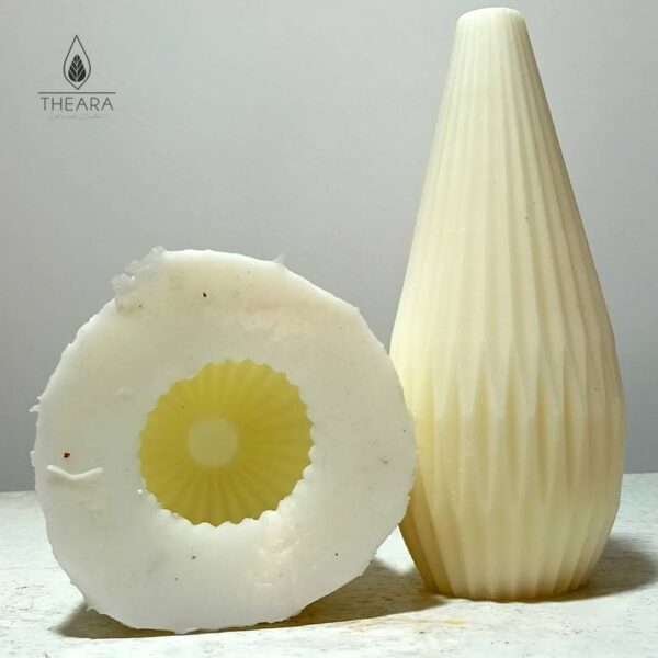 Stripped Long Vase Pillar Silicone Candle Mould