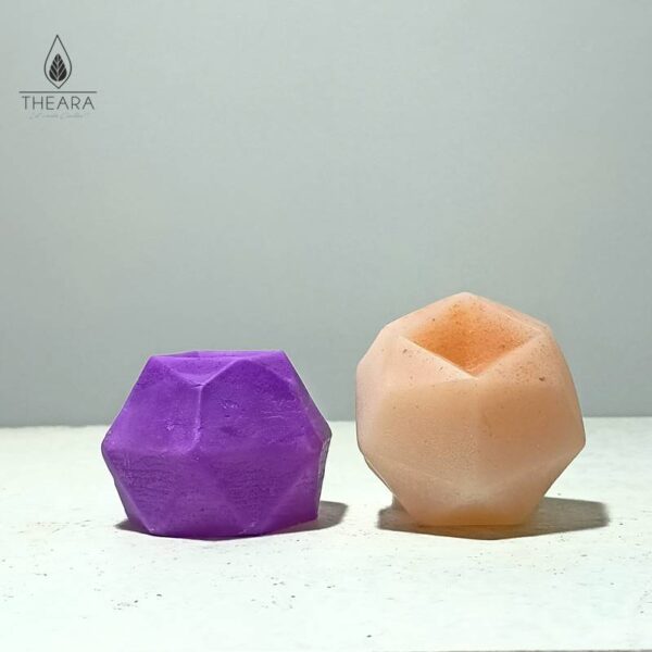 Edged Octagon Silicone Candle Mould