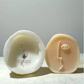 Face Round Silicone Candle Mould