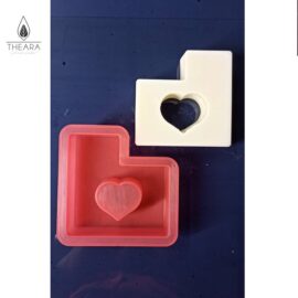 Heart Hole Square Silicone Candle Mould