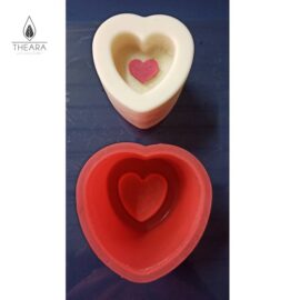 Large Heart Pillar Silicone Candle Mould