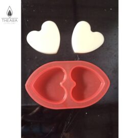 Flat Heart Silicone Candle Mould